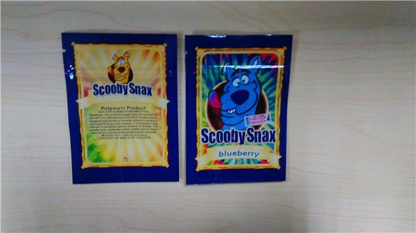Buy 4g 6g 10g Scooby Snax Spice Small Zipper Spice Herbal Incense Bag OEM ODM at wholesale prices