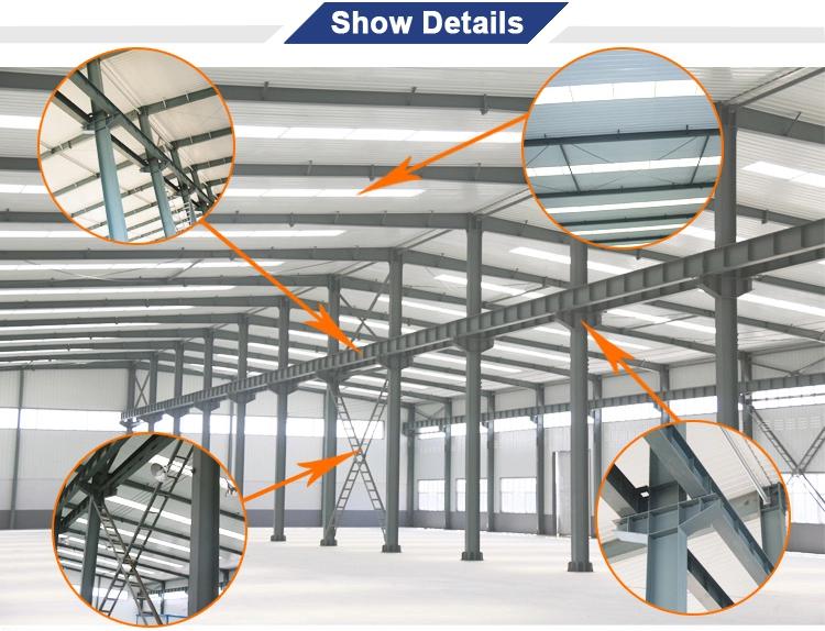 Steel Structure Framed Commercial Office Building Structural Steel Truss Prefab Construction with Drawing