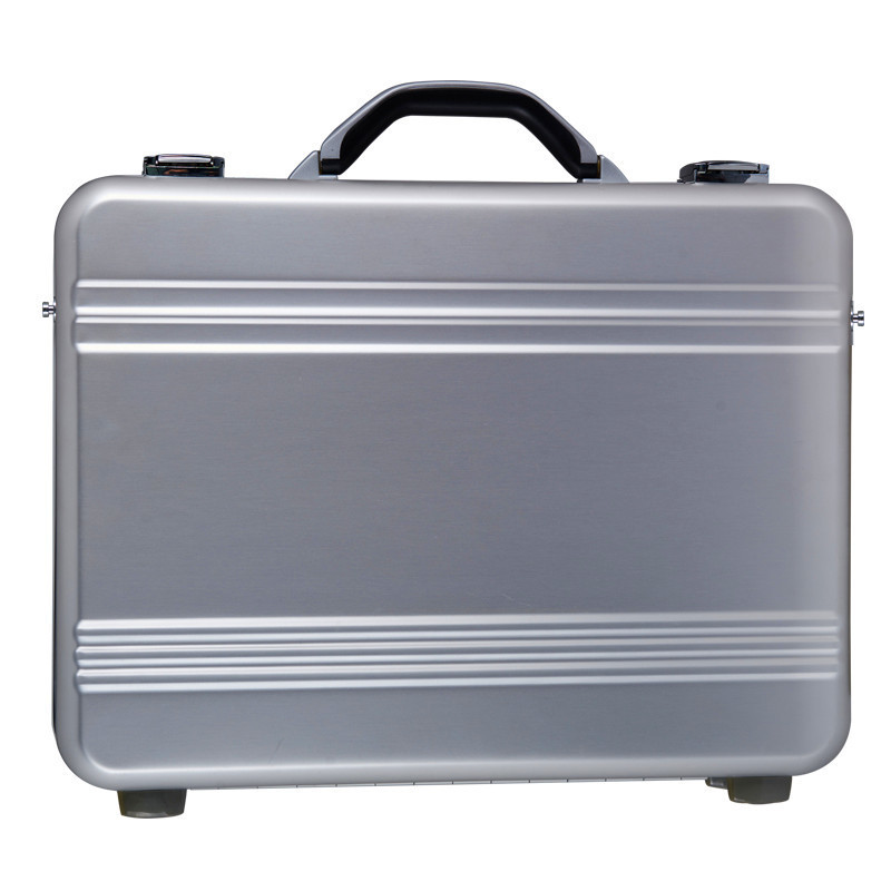 Quality Lockable Silver Aluminum Attache Case Fabric Lining 410 X 300 X 88mm for sale