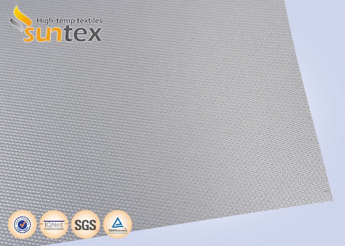 Silver Grey Fire Resistant Fiberglass Welding Blanket Silicon Rubber Fabric