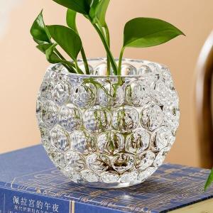 China Crystal Clear Home Decoration Glass Vase Lead Free Machine Pressed on sale