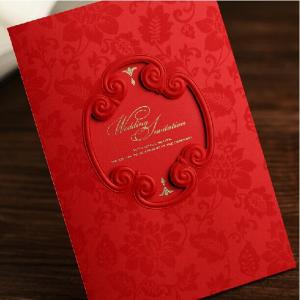 Quality Red Wedding Invitations 2015 Red Hollow Invitations Cards Personalized Printing Convites De Casamento 14110806 for sale