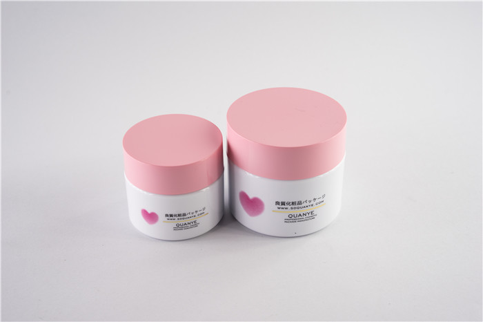 Cream Empty Plastic Jars With Lids For Baby Care / Facial Serum