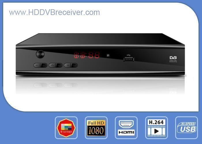 Quality Black Metal Case HD 1080P ATSC Digital Receiver  With USB PVR Support Exteral HDD for sale