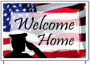 Quality Full Color Military Welcome Home Coroplast Yard Sign 500g/M2 Fire Retardant for sale