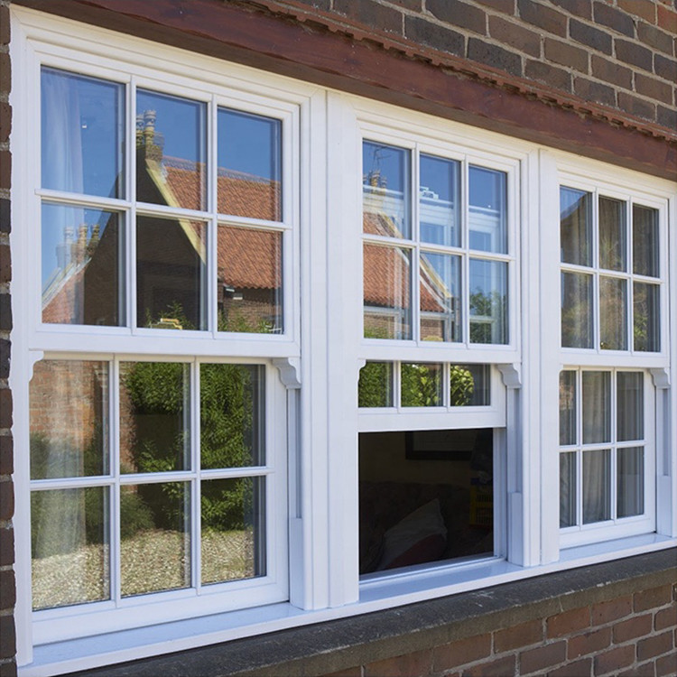 Quality Vertical AS2208 450pa White Double Hung Windows for sale
