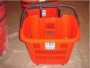 Quality Colorful Shopping Hand Baskets With Wheels for sale