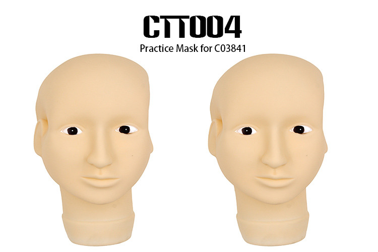 Quality OEM / ODM Skin color 3D Rubber Permanent Makeup Practice Head Mask With Open Eyes for sale