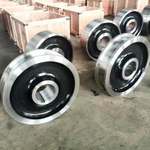 Quality Cast Iron Crane Trolley Wheels 300-2300mm Diameter For Railway Cart Applied Mining for sale