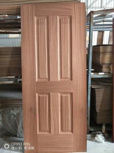 Quality Low Moisture Content Decorative Door Skins , Door Veneer Skins Natural Sapele Moulded for sale