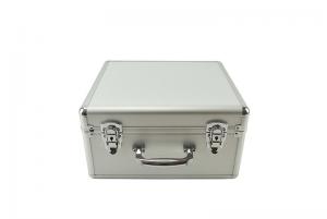 Quality Light Weight Portable Watch Case Aluminum Watch Carry Box Silver Removable Trays for sale