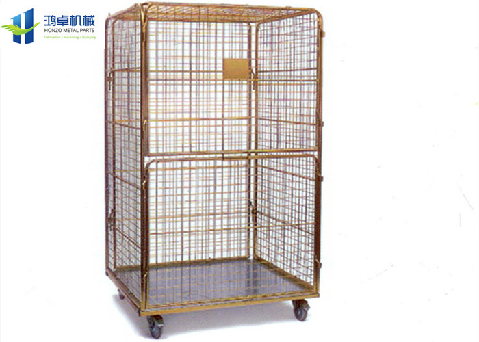 Quality 1000kg Capacity Roll Cage Trolley 4 Caster Corrosion Protection High Strength for sale