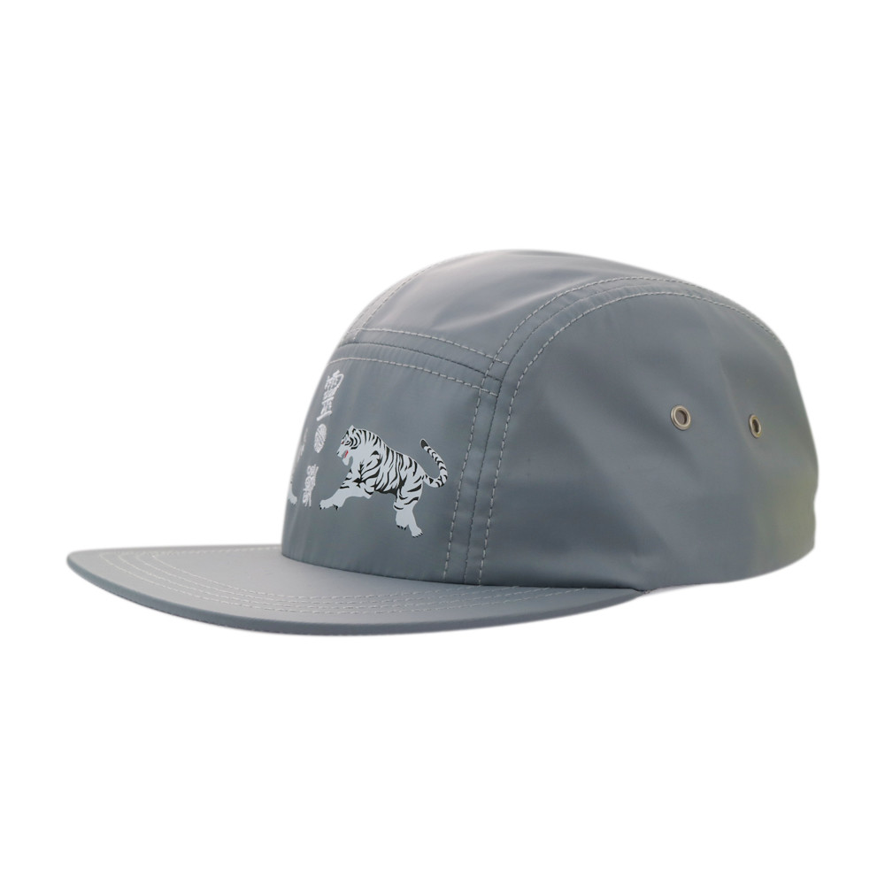 Quality Custom 5 Panel Camper Hat Printed Logo Nylon Rope Snapback Cap for sale