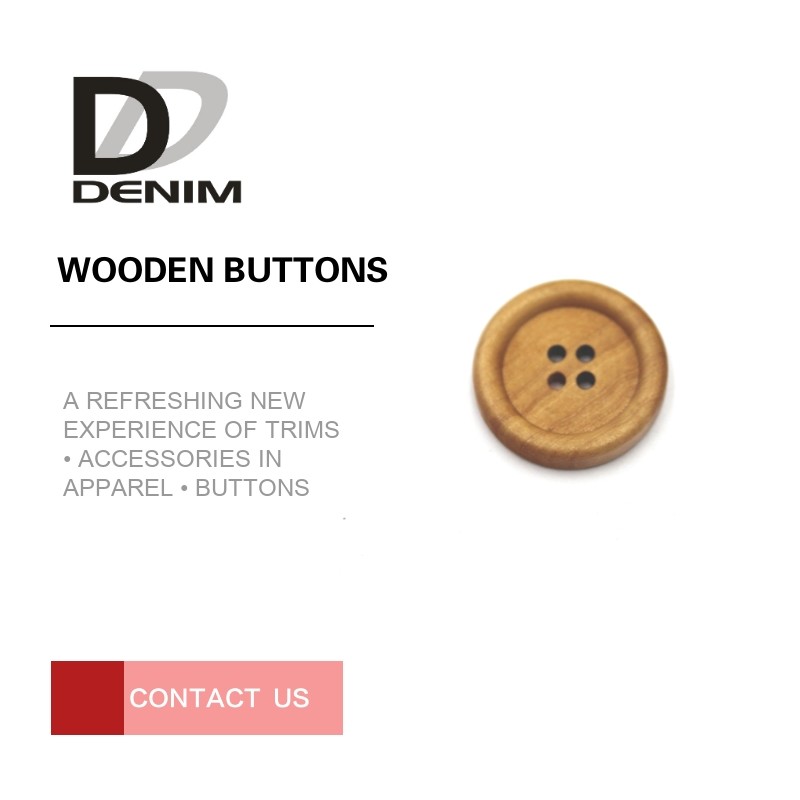 Quality 4 Holes Wooden Buttons with Rim Nickel Free Clothing Accessories for sale