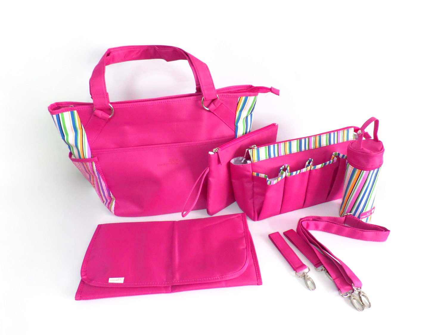 Quality Polyester diaper bag set for sale