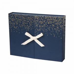 Quality 30 Drawers Navy Blue Surprise Gift Box , Beauty Advent Calendar With Ribbon for sale