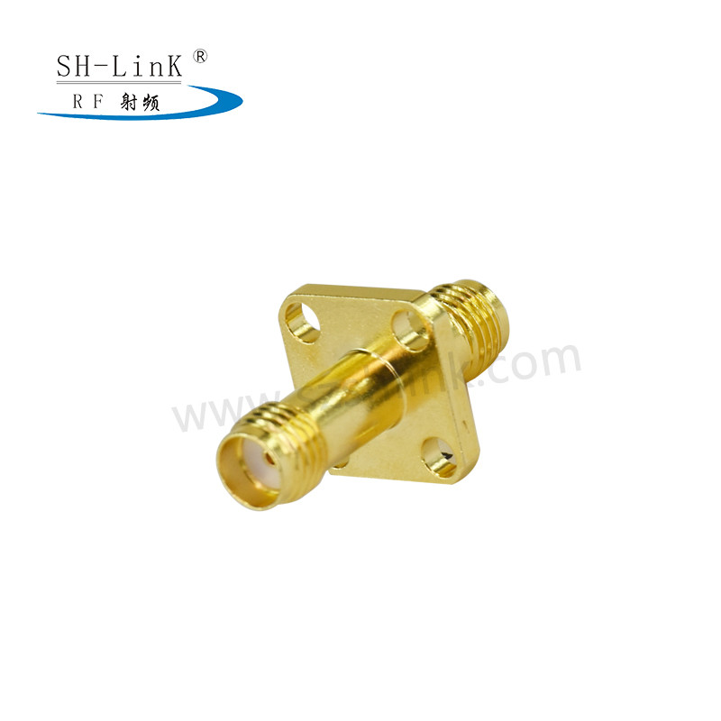 Buy SMA Female to SMA Female Bulkhead 4 Hole Flange Mount Connector Adapter at wholesale prices