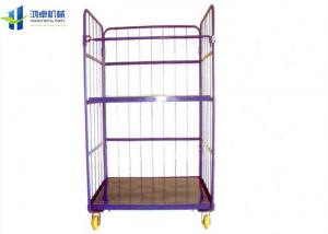 Quality Supermarket Wire Cage Trolley Customized Stainless Steel Wire Mesh Trolley for sale