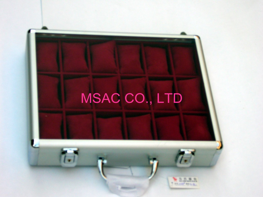 Quality MS-WT-08 Aluminum Watch Case / Acrylic Watch Case Transparent Color For Display for sale