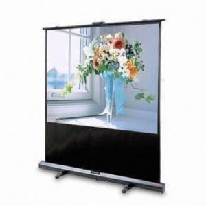 Quality Portable Projection Screen with Single Button Locking Mechanism, User-friendly for sale
