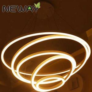 China ring circle led pendant light for office commercial modern european Aluminum acrylic LED rings circle pendant chandelier on sale
