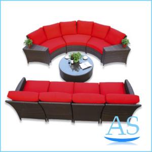 Quality wilson and fisher patio outdoor furniture china patio garden half round sofa SR30 for sale