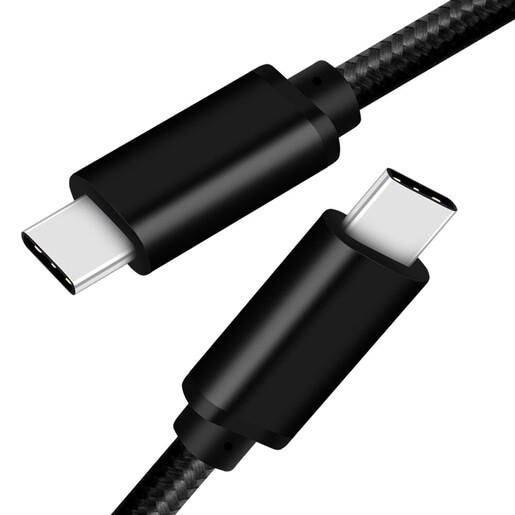 C To C Nylon Braided USB C Cable 20W Fast Charging 3.5mm White Black