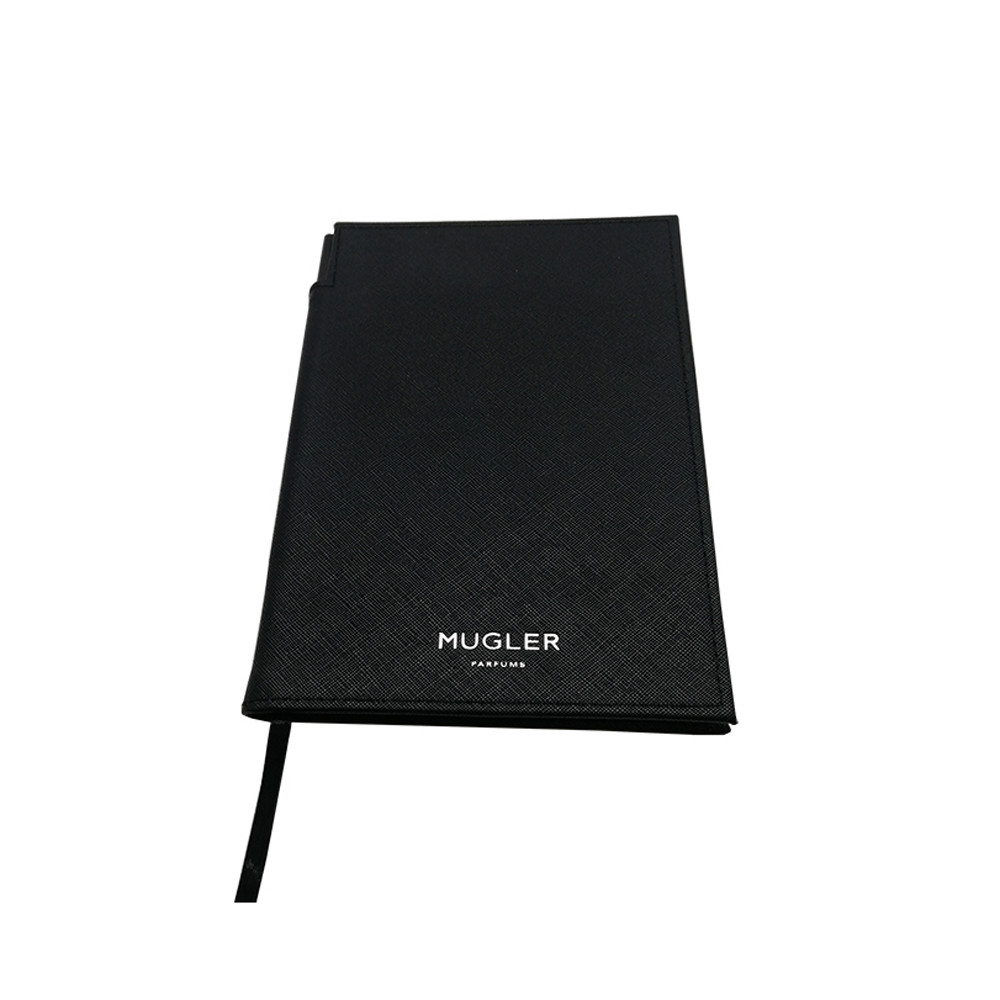 Quality Vegan Leather 80 sheets Hardcover Notebook Black Office Use for sale
