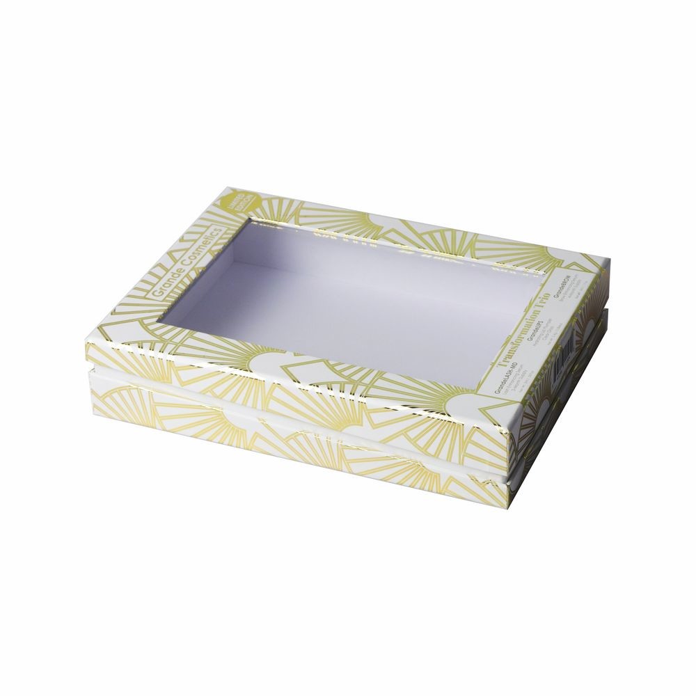Quality PET Tray 100% Recycled Make Up Gift Boxes With Clear Window for sale