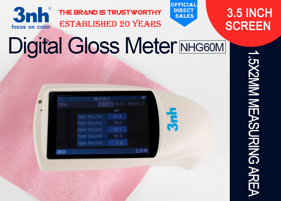 Quality Multifunction Portable Digital Gloss Measurement Instruments NHG60M 60° Touch Screen for sale