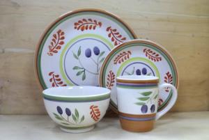 Stoneware 16pc Dinner Set with Hand Drawing,SA8000/SMETA Sedex/BRC/ISO/SGP/BSCI Audit