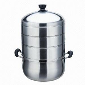 China Hot Selling All Purpose Tri-tier Food Steamer, Made of High Quality 201 Stainless Steel on sale