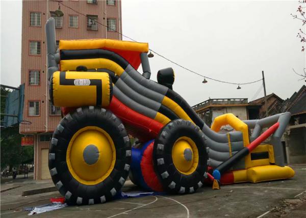 Bulldozer Theme 1000D PVC Tarpaulin 14mL Inflatable Fun Land