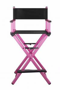 Quality Aluminum Professional Makeup Chair For Salon Light Weight Pink Color for sale