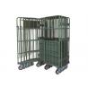 Buy cheap Industrial Galvanized Metal Cage Trolley Mobile Supermarket Roll Cages from wholesalers