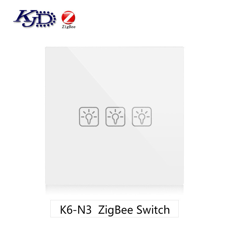 Quality 2.4G Wireless Zigbee Light Switch , Smart Hub Zigbee Glass ABS Material for sale