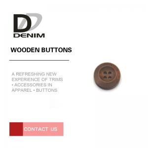 Quality Easy Clean Decorative Wooden Buttons For Shirt Overcoat Apparel ing for sale