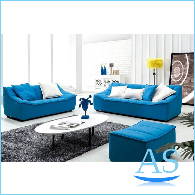 Quality China products you can import from china modern furniture fabric Sofa set blue sofa SF07 for sale