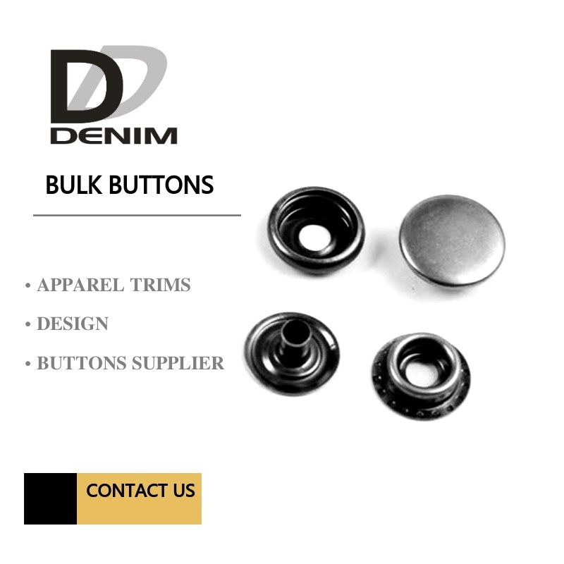 Quality 4 Parts Black Ancient Silver Metal Jacket Snap Buttons Nickel Free For ISO 9001 for sale