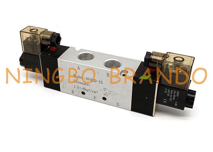 China 4V420-15 1/2'' 5/2 Way Double Solenoid Pneumatic Solenoid Valve on sale