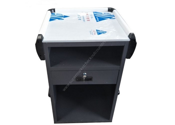Quality Custom Built Steel Supermarket Fast Cashier Counter Shop Money Counter Stand for sale