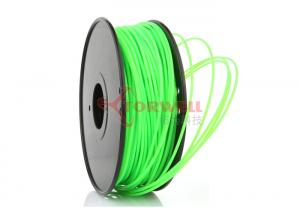 Quality PLA 3mm 3D printing filament green color , Makerbot 3D printing materils for sale