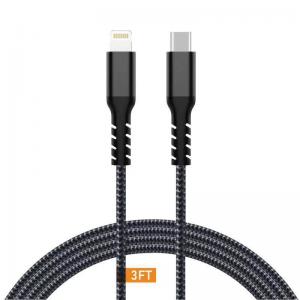 Quality Quick Charge Type C To Lightning Cable 3A 60W PVC Iphone 13 Fast Charging Cable for sale