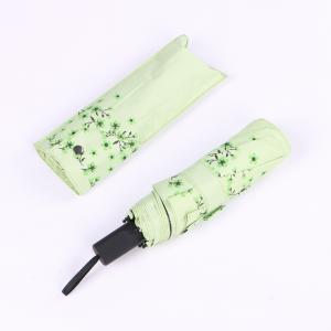 Quality anti uv sun three fold umbrella with carry bag and full color printing for sale