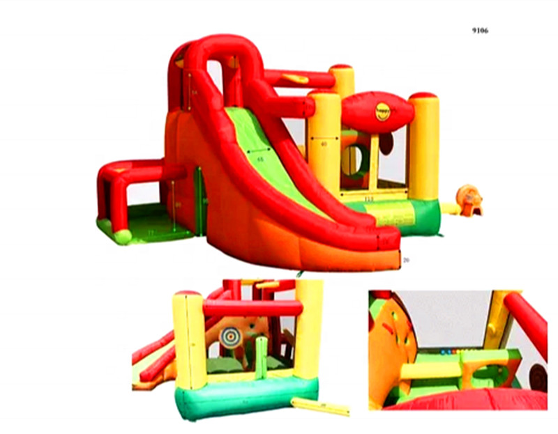 Quality SGS 420D Nylon Fabric Inflatable Slide Bouncer Quick Inflation for sale