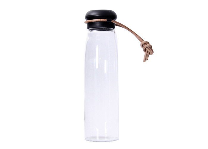 600ml Unbreakable Glass Water Bottle , Eco Friendly Glass Water Bottles