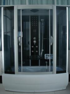 85 X 170 X 220 / cm Complete Shower Enclosures with tray fiberglass reinforced Matt chrome Color
