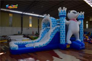 Quality Bear Jumping Castle TUV Inflatable Bounce Houses With Slide for sale