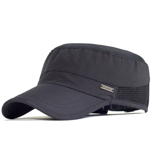 Quality Outdoor Sport Quick Drying Military Cadet Cap Men Breathable Army Flat Top Hat for sale