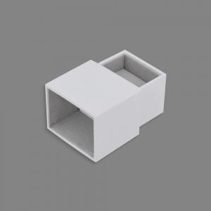 Quality Ring Packaging White Jewelry Box With Drawers Grey Or Black Velvet Lining for sale